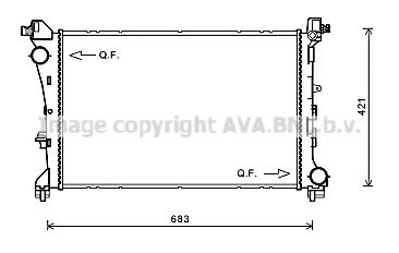 AVA QUALITY COOLING ft2414 -  Радиатор, охлаждение двигателя